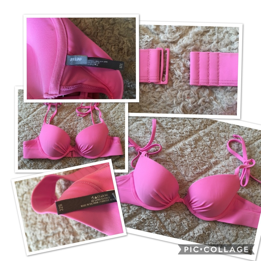 AE Aerie push up pink bathing suit top